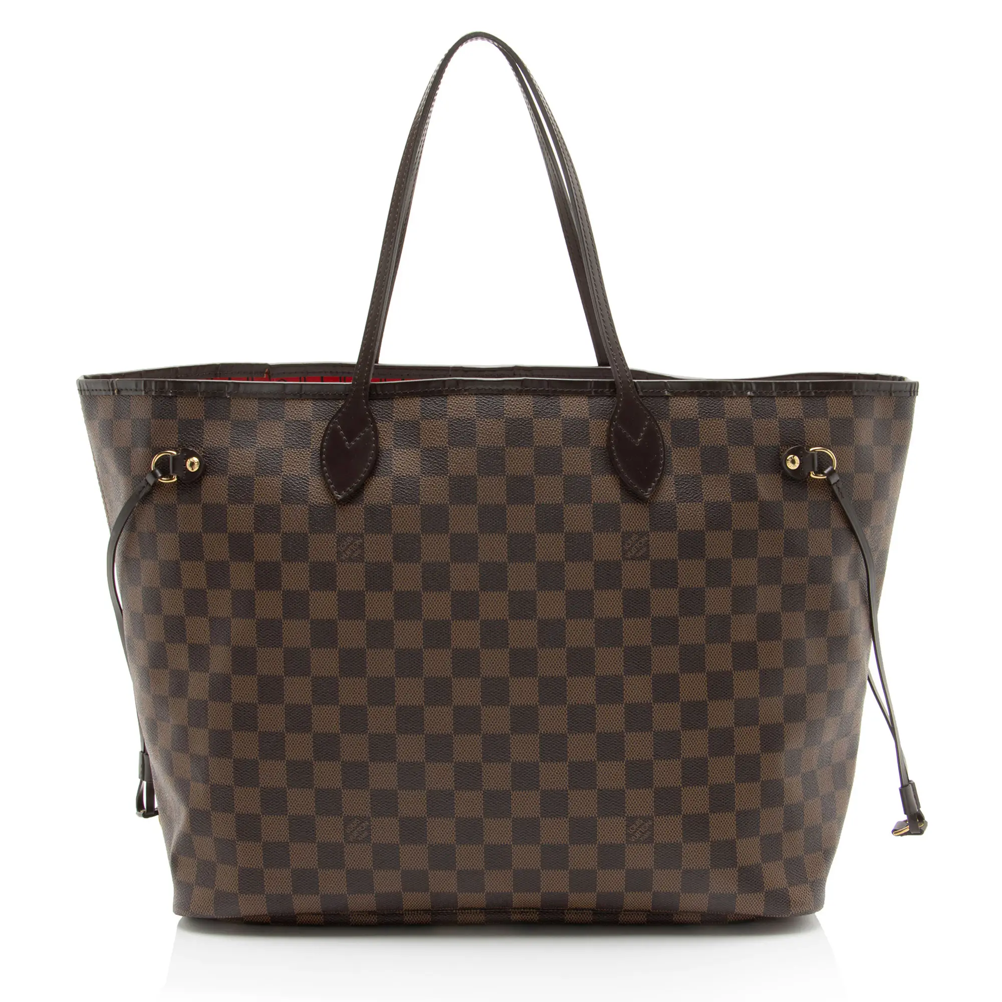 Pre-owned Louis Vuitton Leather Tote Bags Damier Ebene Neverfull GM Tote