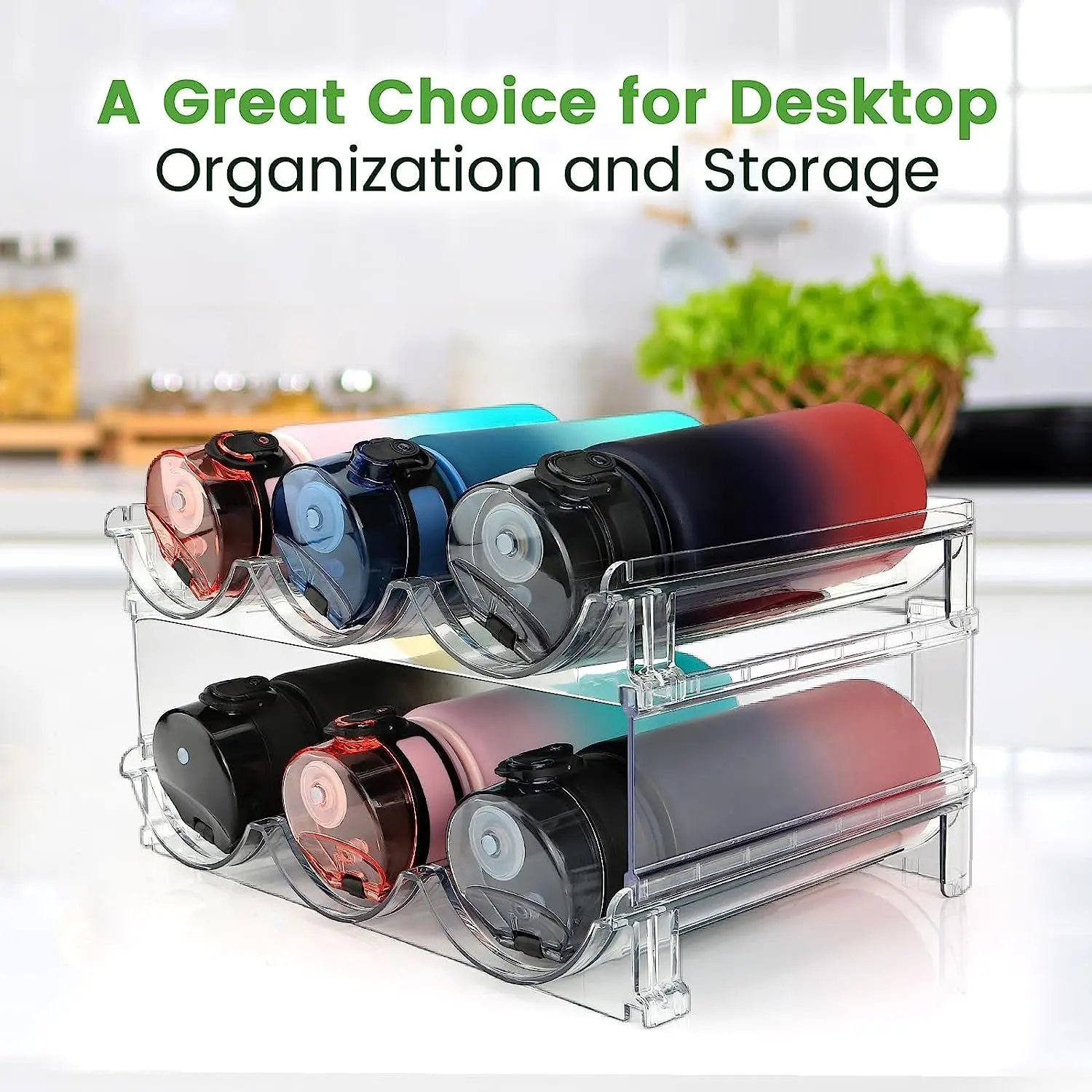 Stackable Water Bottle Organizer – Space-Saving & Durable Storage