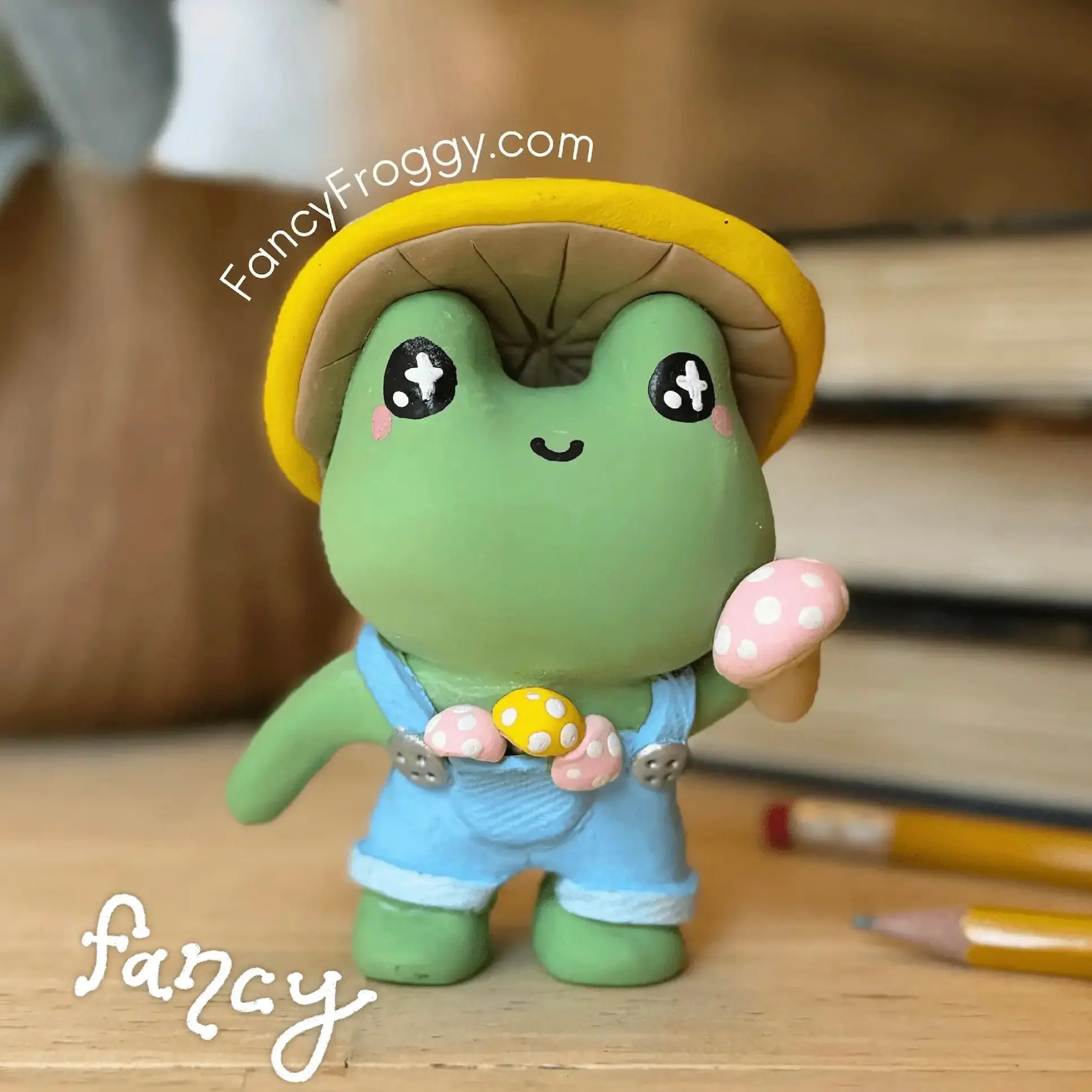 Handmade Clay Desk Friend: (Fancy- Classic Outfit)