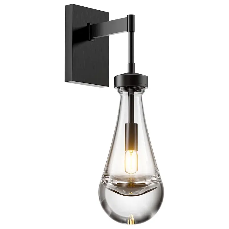 Raindrop-shaped solid thick glass wall lamp Raindrop-shaped solid thick glass wall lamp