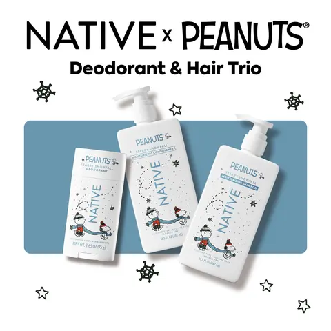 NATIVE Deodorant & Hair Trio Set-- Aluminum-Free Deodorant and Sulfate-Free, Silicone-Free Shampoo & Conditioner