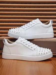 Men's Fashion Simple Rivet Board Shoes, Sneaker, Options, Sizes 39-44, All Seasons, Versatile Outdoor Wear
