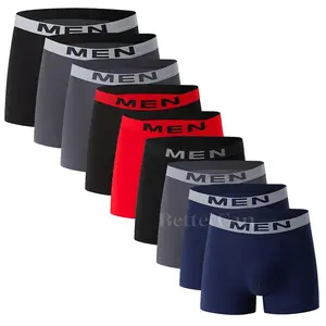10-Pack Men’s Letter Boxer Shorts – Breathable Casual Underwear, Comfortable Fit for Teens & Adults, Everyday Home & Sleepwear, All-Season Essential