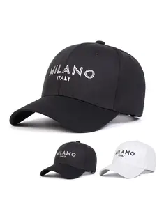 Unisex Milano Letter Baseball Cap, Adjustable Fitted Sun Protection Hat, Casual Outdoor Travel Beach Vacation Headwear for All Seasons, Adjustable Sunscreen Hat, Quality Caps