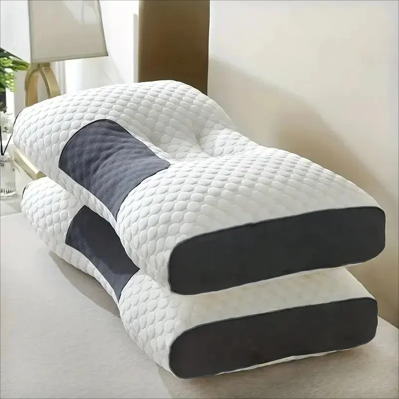 2pcs Buy 1 Get 1 Free Premium Soft Massage Neck Pillow, Adjustable Orthopedic Cervical Support with Removable Machine-Washable Cover & Ultrasound Massage, Lightweight for Travel
