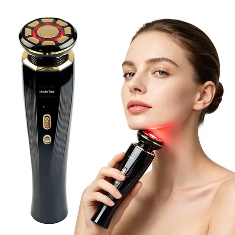 Women's 3-in-1 USB Rechargeable Facial Beauty Instrument - Self Care Gadgets, Anti Wrinkle Lifting, Cordless Firming Face Contour Home Massage Tool with Button Press Operation for All Skin Types Daily Skincare, Relaxing Gifts for Women