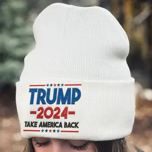 Trump 2024 Take America Back Beanie Support Trump Beanie for Women and Men, Winter Beanie, Trump 45 47 Beanie