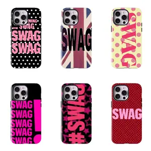 SWAG Pink and Cool Girl Phone Case - New Y2K Style Shockproof Protective Cover for iPhone 16/15/14/13/12/11/17 ProMax Plus for Samsung phones, suitable for both men and women,  Perfect Gift for Women Men.A gift for the fans