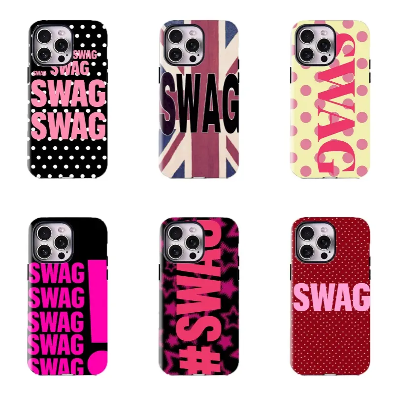 SWAG Pink and Cool Girl Phone Case - New Y2K Style Shockproof Protective Cover for iPhone 16/15/14/13/12/11/17 ProMax Plus for Samsung phones, suitable for both men and women,  Perfect Gift for Women Men.A gift for the fans, Accessories, Shell