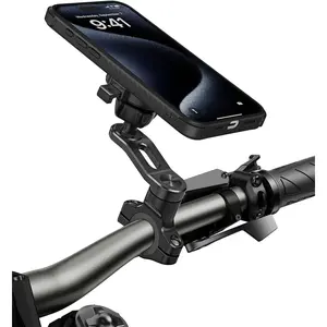 One-Lock Ultra-Safe Bike Phone Mount Kit with MagSafe Case for iPhone 16 Pro Max – 1s Lock & Release, 360° Rotatable Aluminum Handlebar Holder, Never-Drop Design for MTB, Road & Trail Cycling