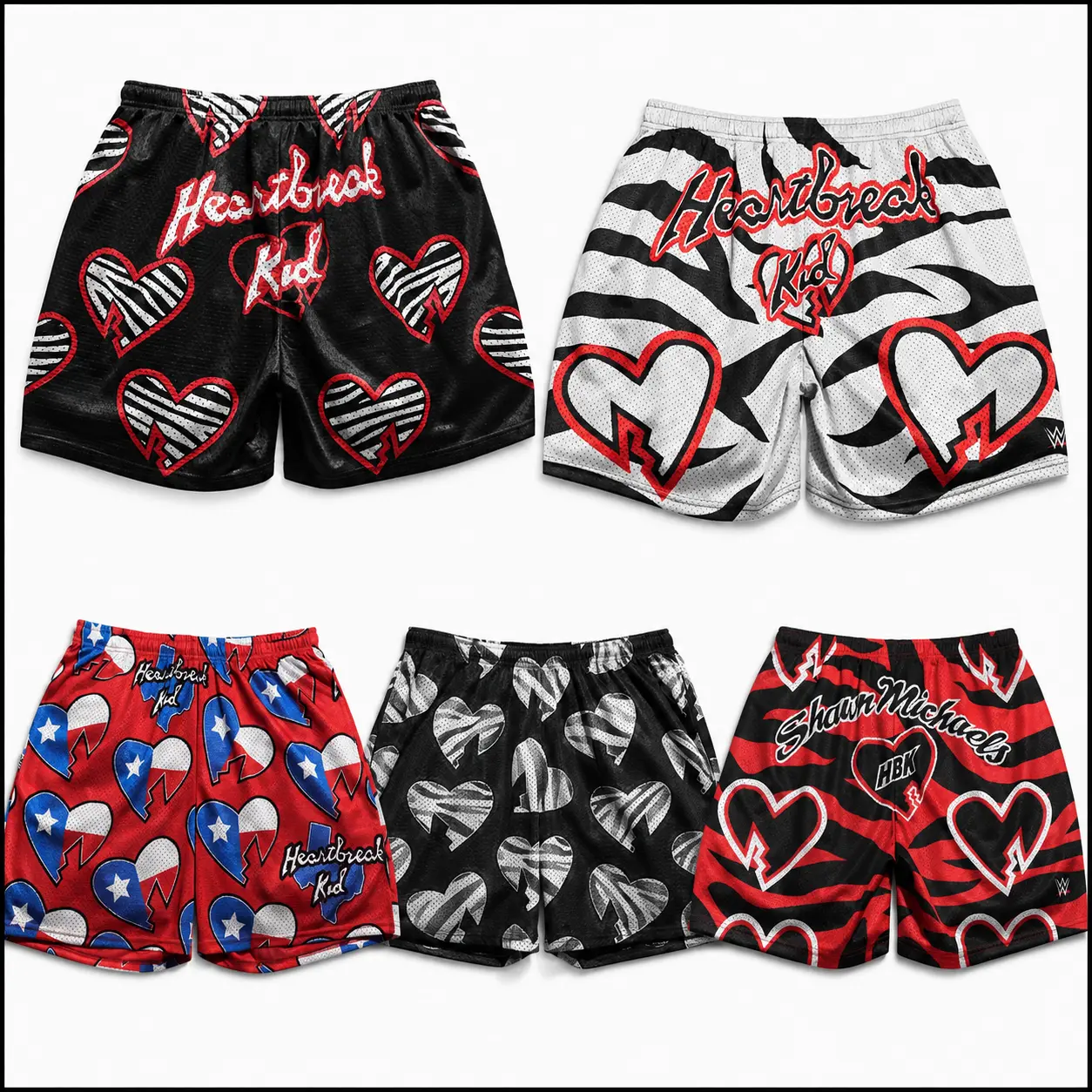 Shawn Michaels King of the Ring 1995 Retro Shorts | Chalk Line Vintage Wrestling Shorts | HBK Basketball Shorts | 90s Streetwear
