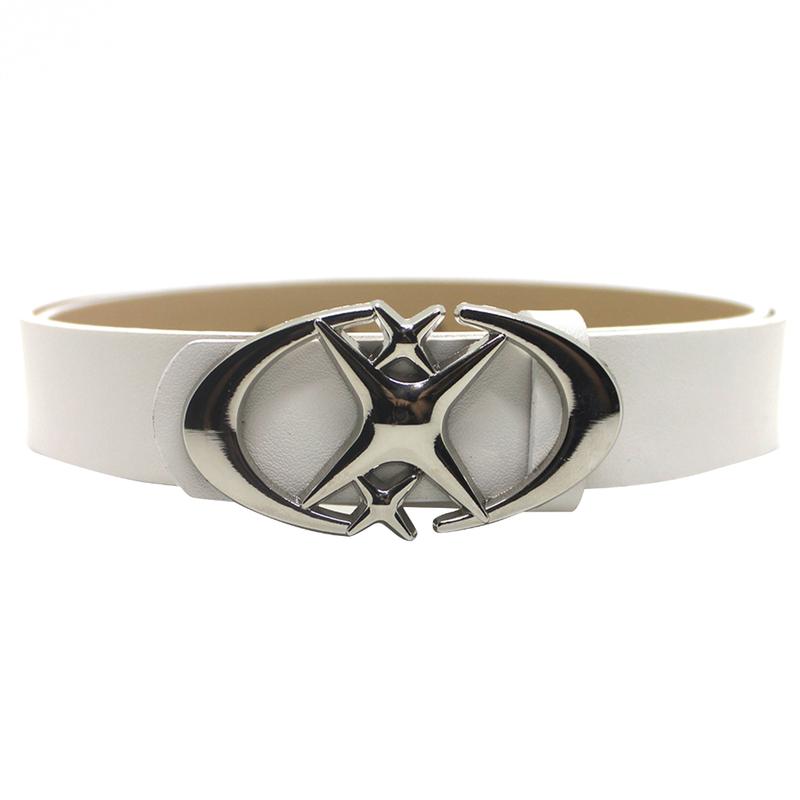 Punk Moon Star Buckle Belt Gothic Vintage Cross Metal Waistband Unisex PU Punk Moon Star Buckle Belt Gothic Vintage Cross Metal Waistband Unisex PU