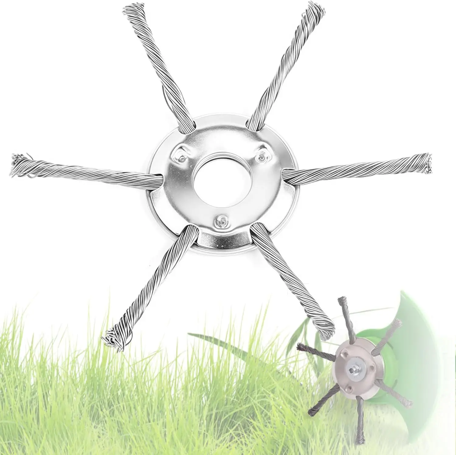 Lawn mower steel wire weeding wheel 6-inch  cutting head  cutter rust removal weeding head weeding disc garden accessories hole diameter universal grass trimmer accessory Tool Metal