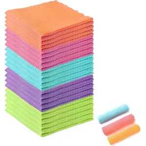 Streak-Free Miracle Cleaning Cloths, 20 Pack Fish Scale Cleaning Cloth  for Window, Nano Scale Easy Clean Rags, Nanoscale Cleaning Microfiber Glass Towels Easycleanco Cloths