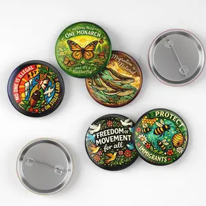 We Only Need One Monarch Activism Button, USA Pin Button, Freedom USA Pin Button
