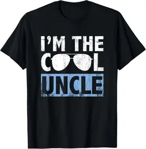 100% Cotton I'm The Cool Uncle Shirt Gifts T-Shirt