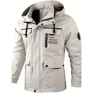 Men's Casual Jacket, Lightweight Water-resistant Sports Jacket With Functional Pockets For Spring/Fall Outdoor