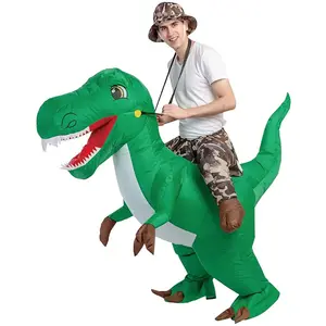 GOOSH 63 Inch Inflatable Dinosaur Costume Blow up Dinosaur Costume Adult Size, Funny Dinosaur Halloween Costumes Men Women Unisex Dino Blow up Costumes for Halloween Party Cosplay GOOSH