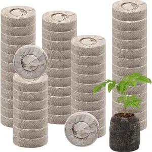 30mm Compressed Peat Nutrient Blocks for Seed Starting, Gardening Compressed Peat Pots, Ideal for Seeds, Flowers, Vegetables, Herbs