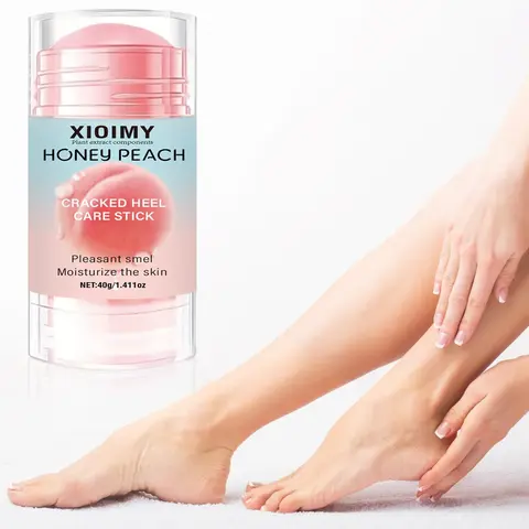 40 g Peach Extract Foot Care Stick, Honey Peach Dead Skin Remover for Feet, Dead Skin Removal for Feet, Deep Moisturizing Foot Balm, Exfoliating and Hydrating Foot and Leg Cream for Intensive Foot Care, Foot Care Products