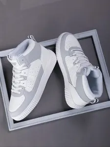 Men's Fashionable Lace Up Sneakers, Trendy Fashion Sneaker, Casual Comfortable Sports Shoes for Daily Wear, Male All-match Round Toe Shoes for Daily Wear, Trendy Walking Sneaker