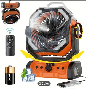 Ventilador de Camping Recargable with Nebulization Function 20000mAh Battery & Remote Control for Outdoor Activities Cooling System