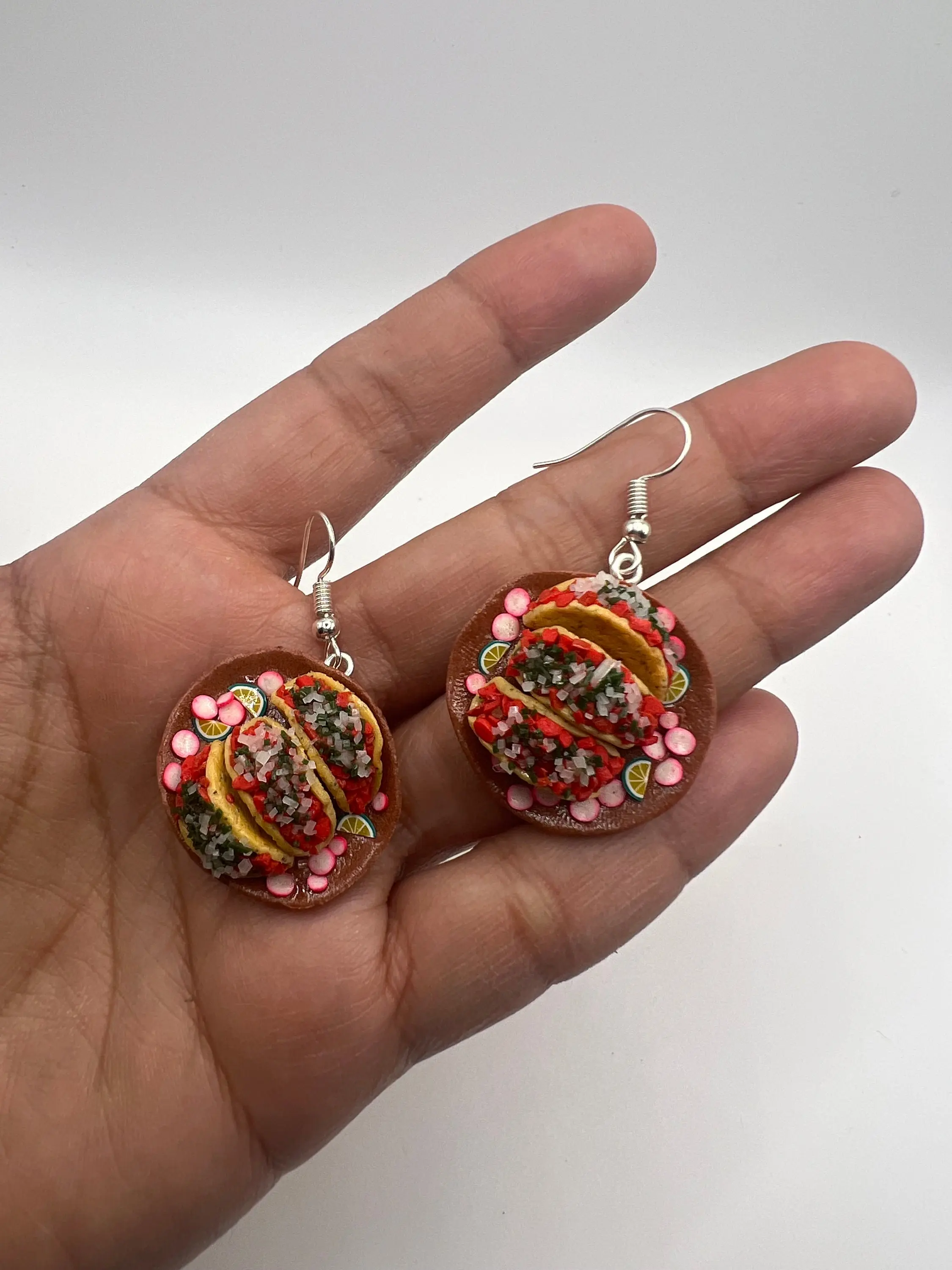 Round plate tacos earrings Round plate tacos earrings