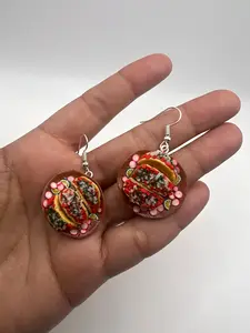 Round plate tacos earrings Round plate tacos earrings