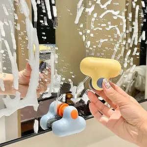 3pcs Mixed Color-T-Shape Mirror & Glass Cleaner, Hard Water T-Shape Streak-Free Mirror Scraper, Multi-Surface Glass Cleaner for Fog & Hard Water Stains, Bathroom Shower Essential Global Home Tool