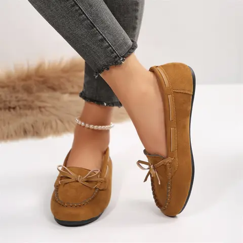 Womens Warm Slip On Light Slippers Indoor Outdoor Warm Loafers Cozy House Shoes Snow Boot with Durable Rubber Sole
