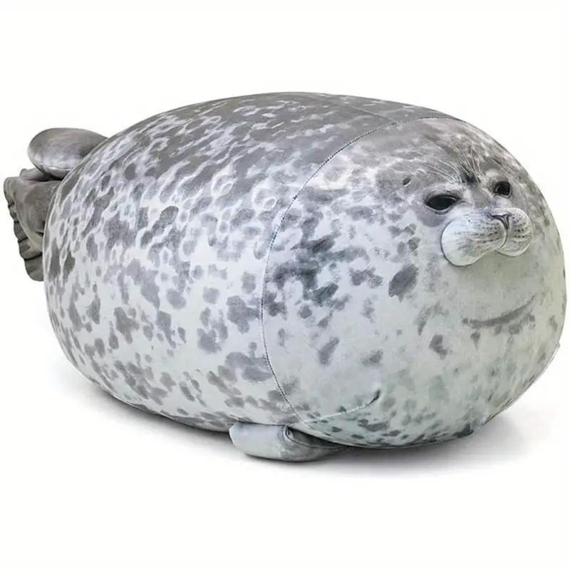 17.6Inch Chubby Blob Seal Pillow, Large Seal Plush Pillow, Soft and Cute Seal Stuffed Animal Toy for Kids and Adults, Great Gift Idea for Christmas, Birthdays and Anniversaries