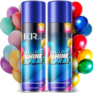Balloon Shine Spray (2 x 16.9 oz) No Need Towel or Gloves, Instant High Shine Gloss Brite Balloons for Party Decoration for Ultra Lasting, Shine Balloon Spray Upgraded Formula