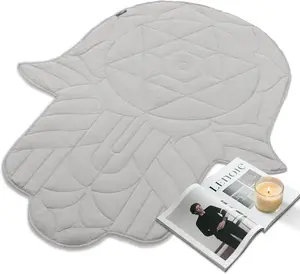 Weighted-Lap Blanket 5 lbs 43" x 52", Soft Cotton Small Weighted Blanket for Adults, Portable Weighted Blanket for Sleeping, Travel, All-Season Relax Blanket, Machine Washable,Gray