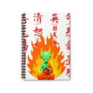 Notebook Alien Zen Cartoon Ruled Line