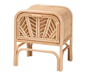 bali & pari Carabella Natural Rattan 1-Drawer Nightstand