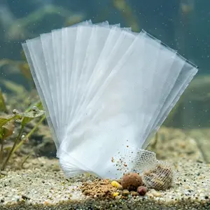 PVA Fishing Mesh Bag Kit, Biodegradable Soluble Bait Bags for Carp Fishing, 7x14cm Coarse Pellet Pouch Tangle-Free Casting, Freshwater Saltwater Use, 50 or 100 Packs