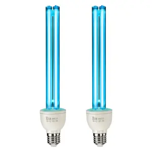 VEVOR UV Light Bulb, 2 Pack, 25W Replacement Ultraviolet UVC Lamp with Ozone, 253.7 nm+ 185 nm Wavelength UVO Light Bulb, E27 Universal, for 400 sqft Living Room, Classroom, Office, Restaurant