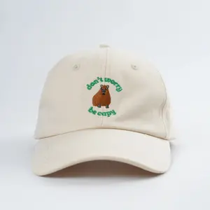 Family Matching 'Don't Worry, Be Capy' Embroidered Baseball Hat