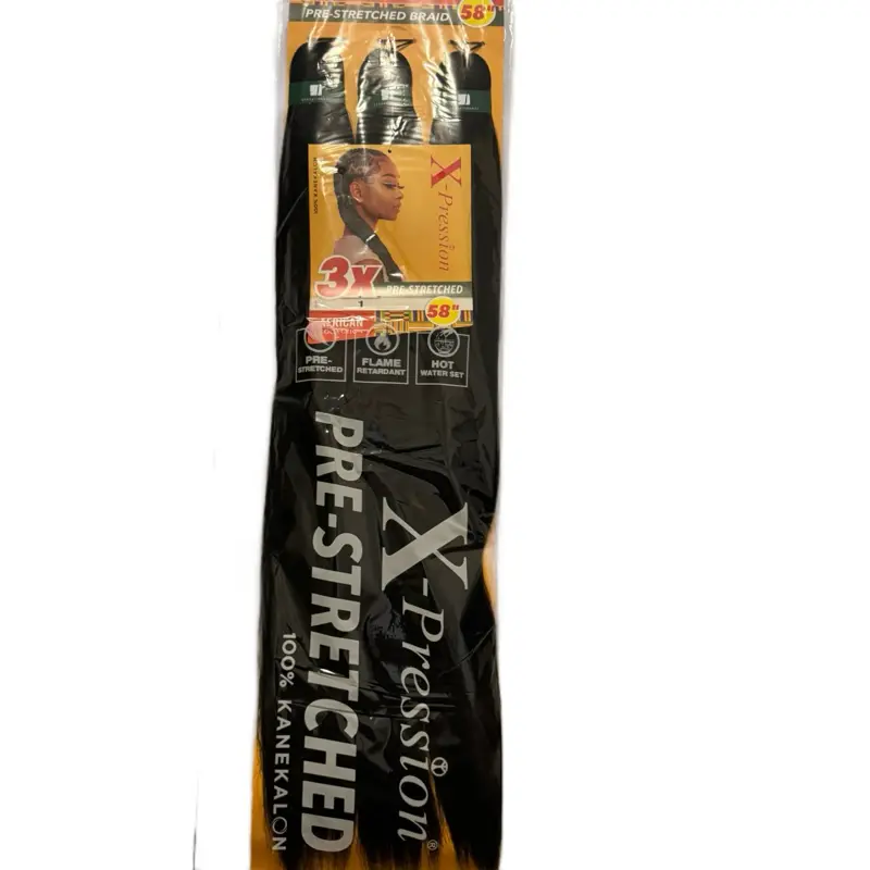 X-Pression 3X Pre-Stretched 100% Kanekalon Hair Braids for Styling and Braiding