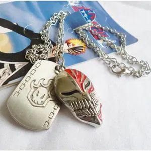 [Anime Fans Choice] Ichigo Hollow Mask Keychain & Necklace Set| Japanese Shinigami Badge Pendant for Men & Boys| Cool Manga Accessories for Backpacks & Keys| Unique Otaku Gift Jewelry