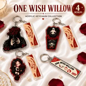 Obsession One Wish Willow Keychain Charm, Obsession Keychain, Horror Movie Gift Enamel Pin, Gift for Fans, One Wish Willow Inspired Horror Movie