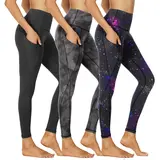 SHOWITTY Outlets Women's High Waisted 3 Pack Leggings with Pockets – Soft Plus Size Yoga Pants for Travel, Workout & Everyday Wear #tiktokshopsummersale