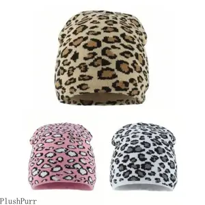 Boho Leopard Print Knit Beanie – Vintage Streetwear Jacquard Cap, Warm Unisex Headgear for Fall and Winter, Casual Everyday Wear, Travel and Outdoor Activities, TikTokShopBlackFriday design baseball Assorted Color Acrylic Knit Beanie Set hats green cowboy