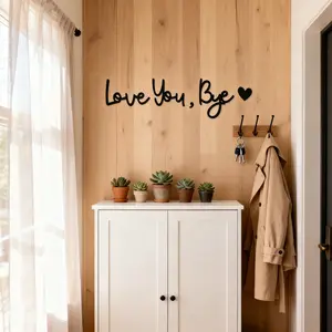 Love You Bye Wood Sign Home Decor,Above Door Topper Decoration,Boho Decor for Window Wall Express Love and Warm for Your Family Lovers,Wall Art Gift Hallway Entryway Door Decorations for House Office