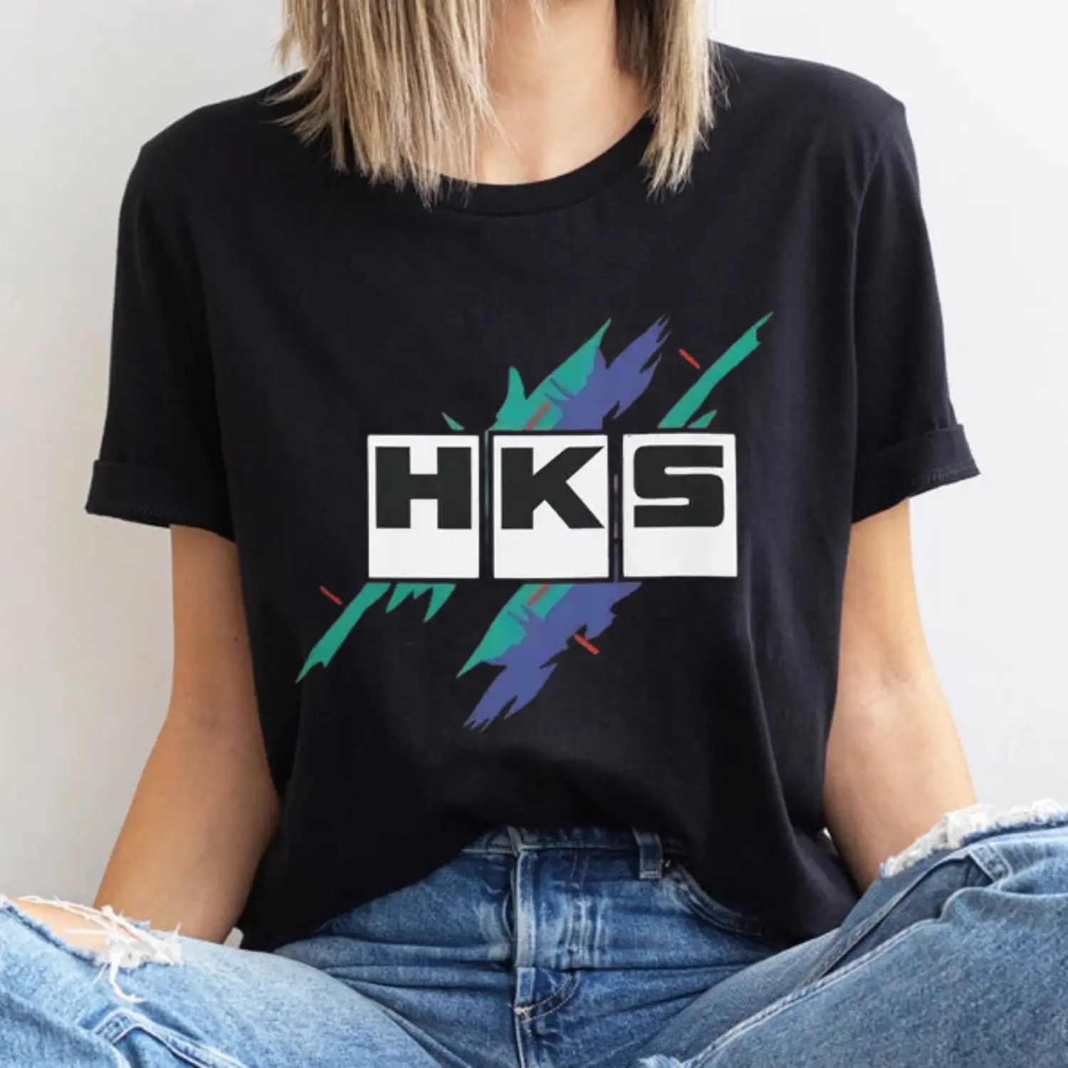Comfy HKS Cotton T-shirt,Style Stretch Round Neck Tee T-Shirt For Summer, Unique Humor T-Shirt, Crewneck, Casual, Unisex, cotton
