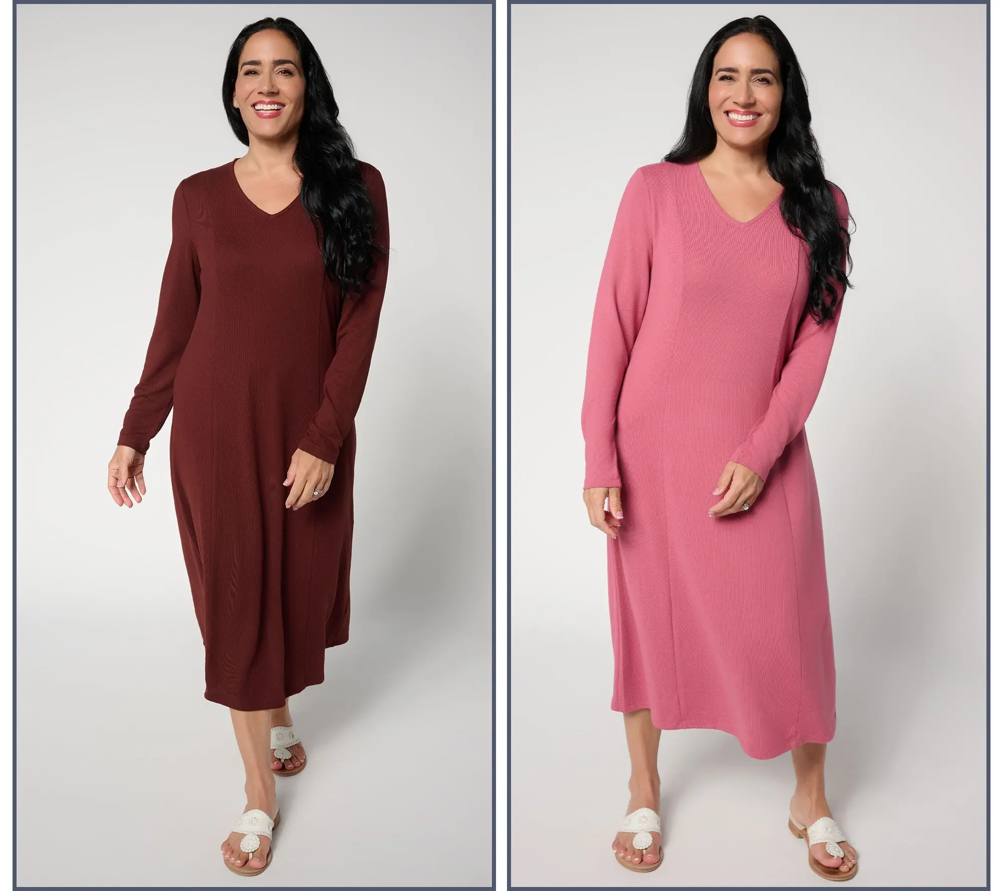 Denim & Co. Essentials Tall Heavenly Jersey 2-Pack Dresses