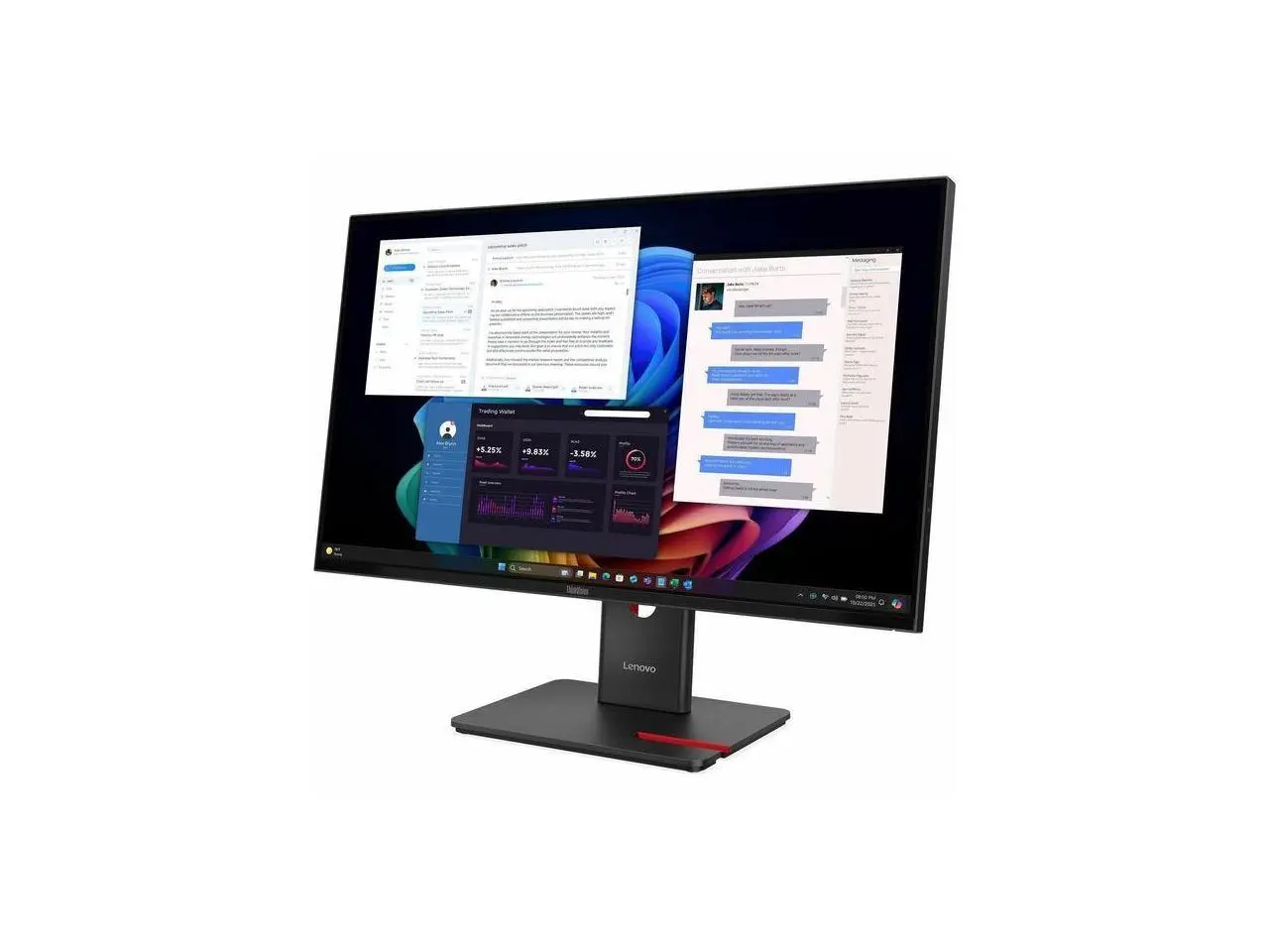 Lenovo ThinkVision T27UD-40 27" Class 4K UHD LED Monitor - 16:9 - Eclipse Black - 27" Viewable - In-plane Switching (IPS) Technology - WLED Backlight - 3840 x 2160 - 1.07 Billion Colors - 35