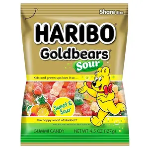 HARIBO Gummi Candy, Sweet & Sour Goldbears – 4.5 oz Share Size