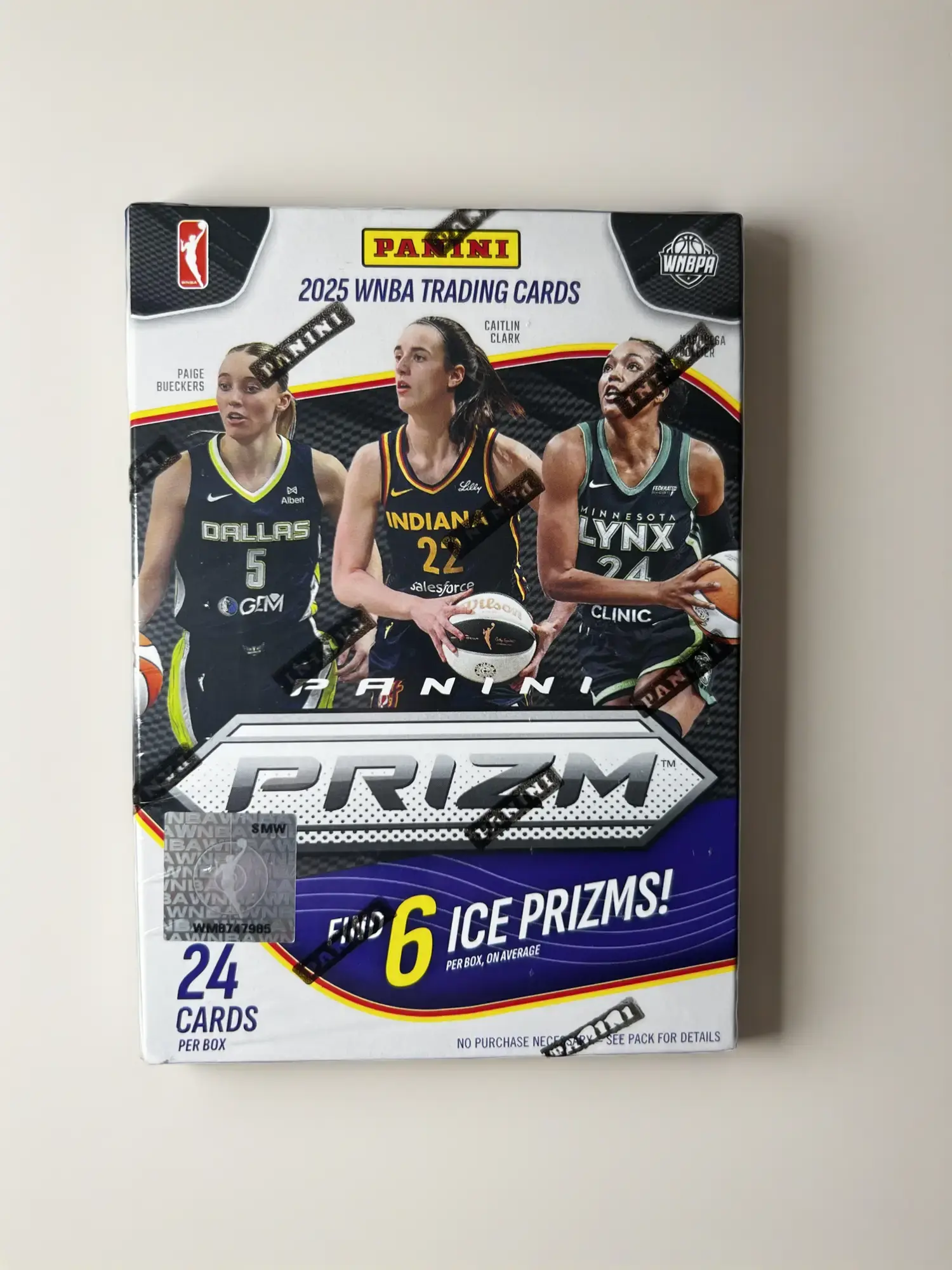 Panini 2025 Prizm WNBA Blaster Box - 6 Ice Prizms per Box, 6 Packs with 4 Cards Each, Perfect for Collectors and Enthusiasts
