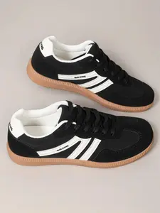 Women's Casual Tennis Shoes, Side Stripe Design, Multiple Colors Available, Comfortable Sports Shoes, Perfect Gift Choice, Tennis Walking Shoes